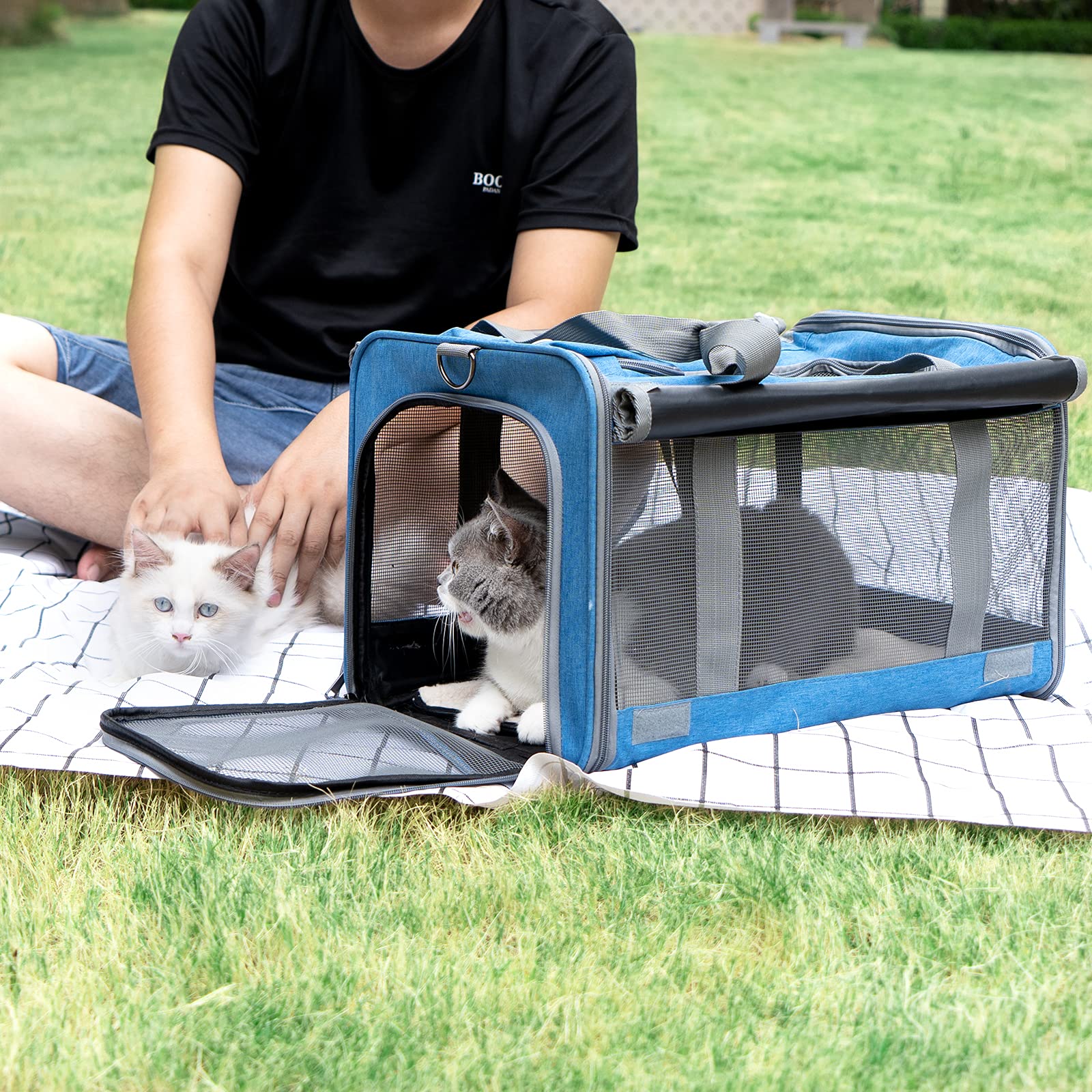 GAPZER cat carrier oxford fabric shell for durable use