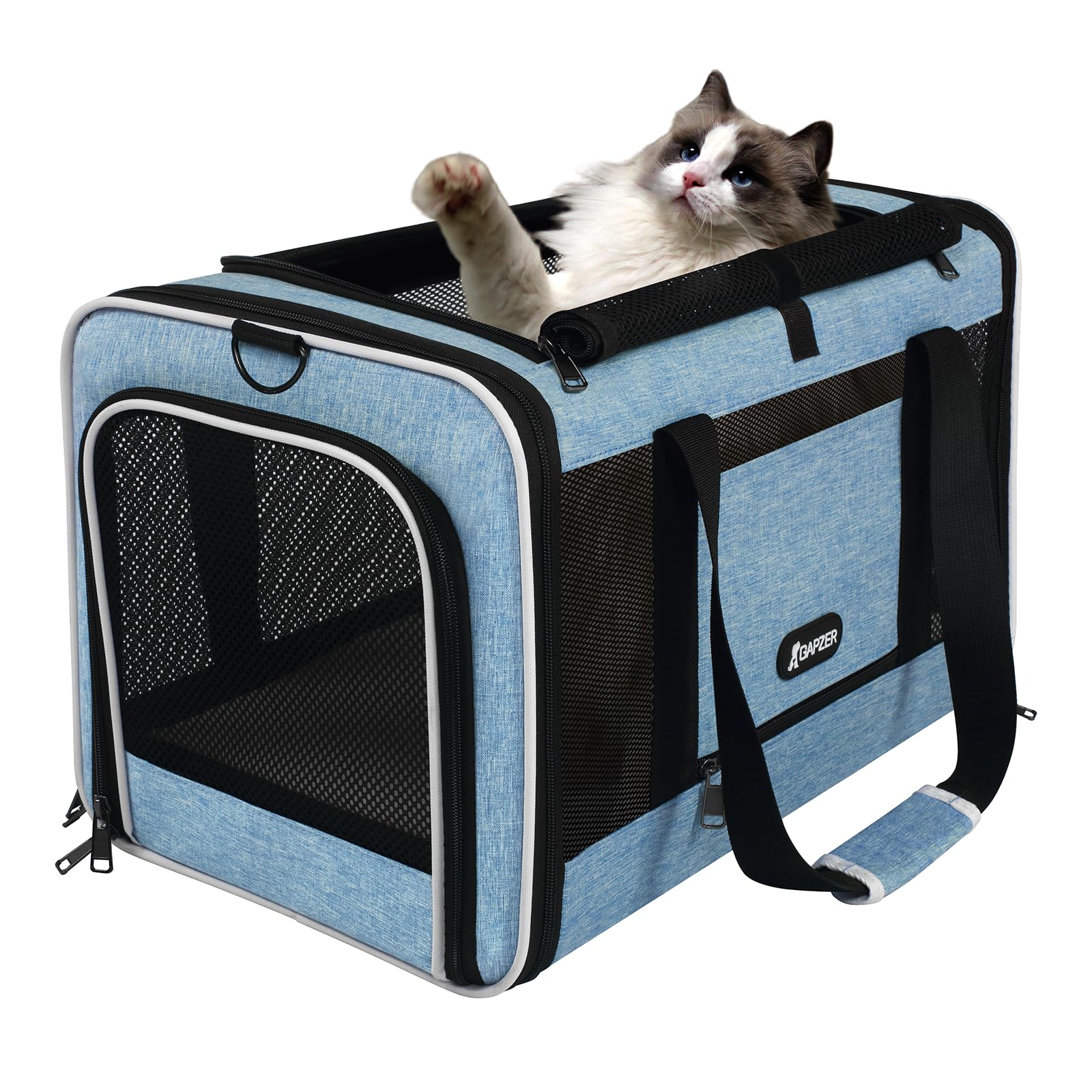 GAPZER Cat Carrier reversible cushion adapts to season and comfort