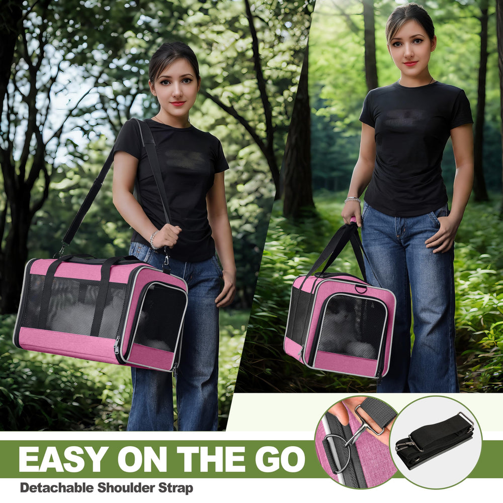 GAPZER cat carrier detachable shoulder strap keeps hands free on airport routes