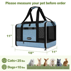 GAPZER Cat Carrier spacious interior fits medium pets for comfortable trips