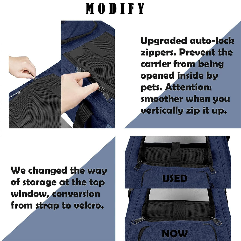 Gapzer cat carrier top-and-side-entry allows easy access for pets