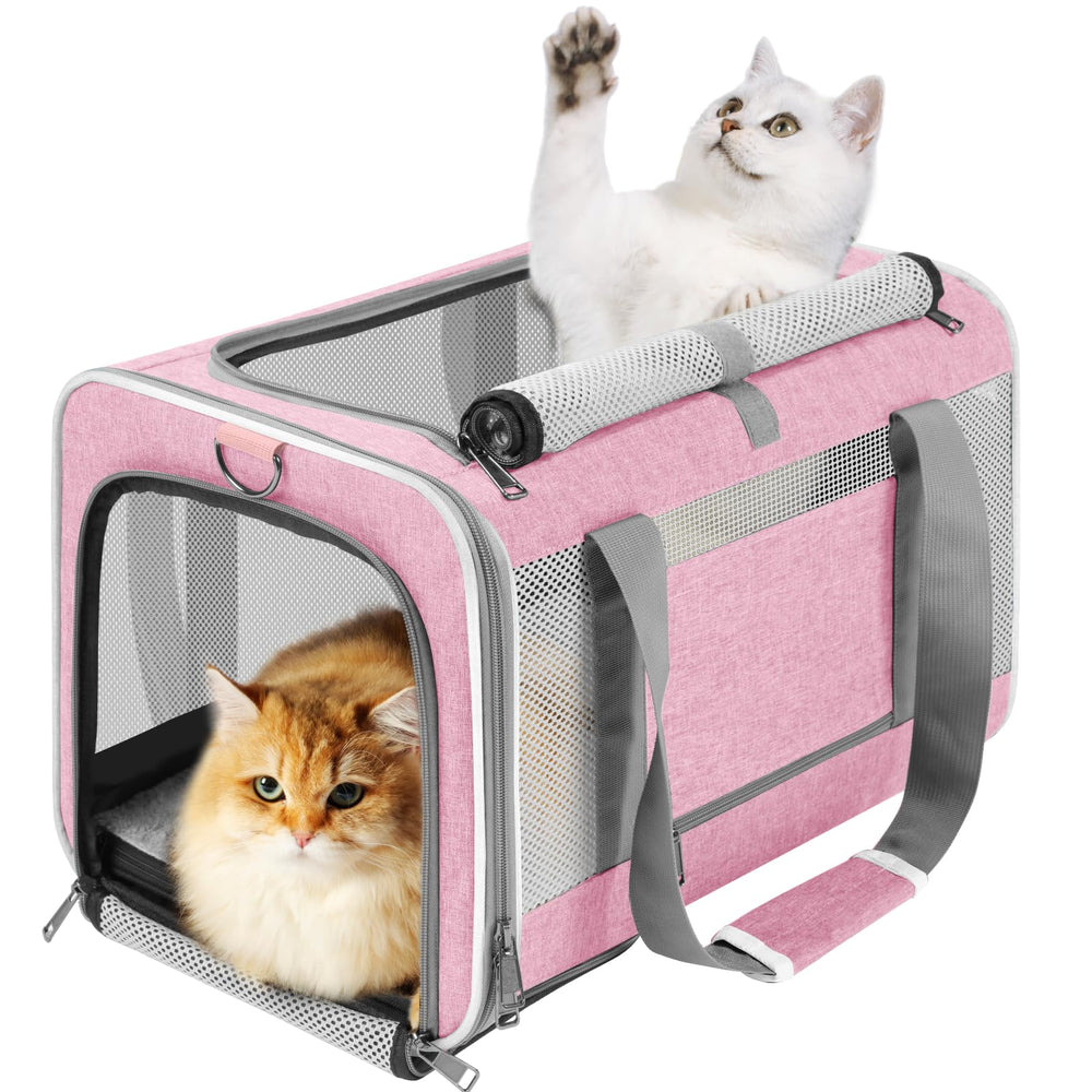 Gapzer cat carrier top-open 20lbs design for easy loading during travel.
