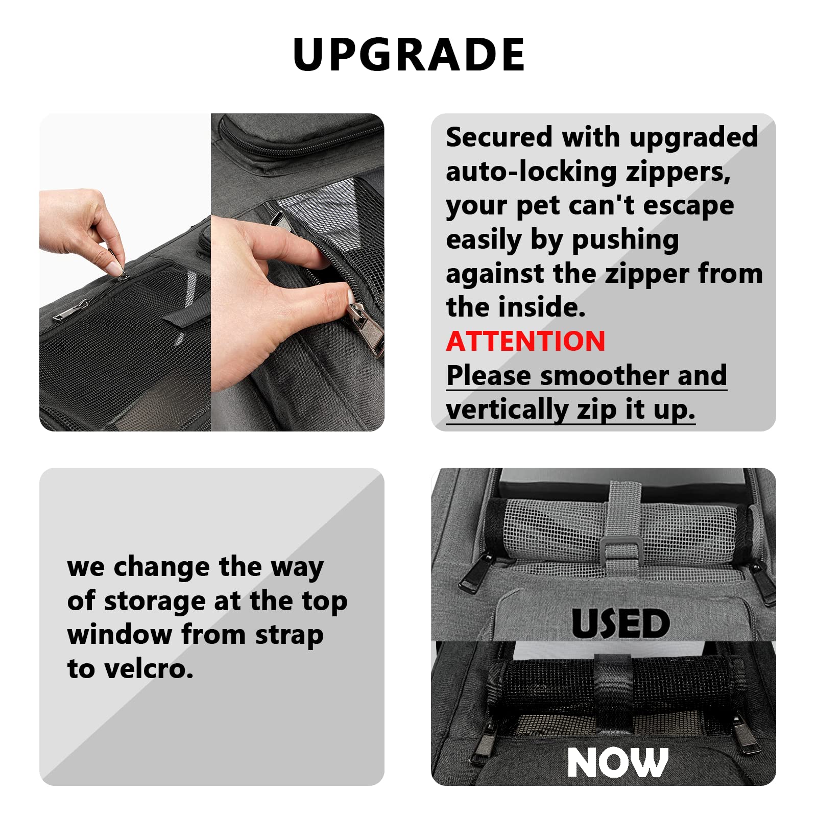 GAPZER cat carrier two-carrying-ways offers flexible handling options.