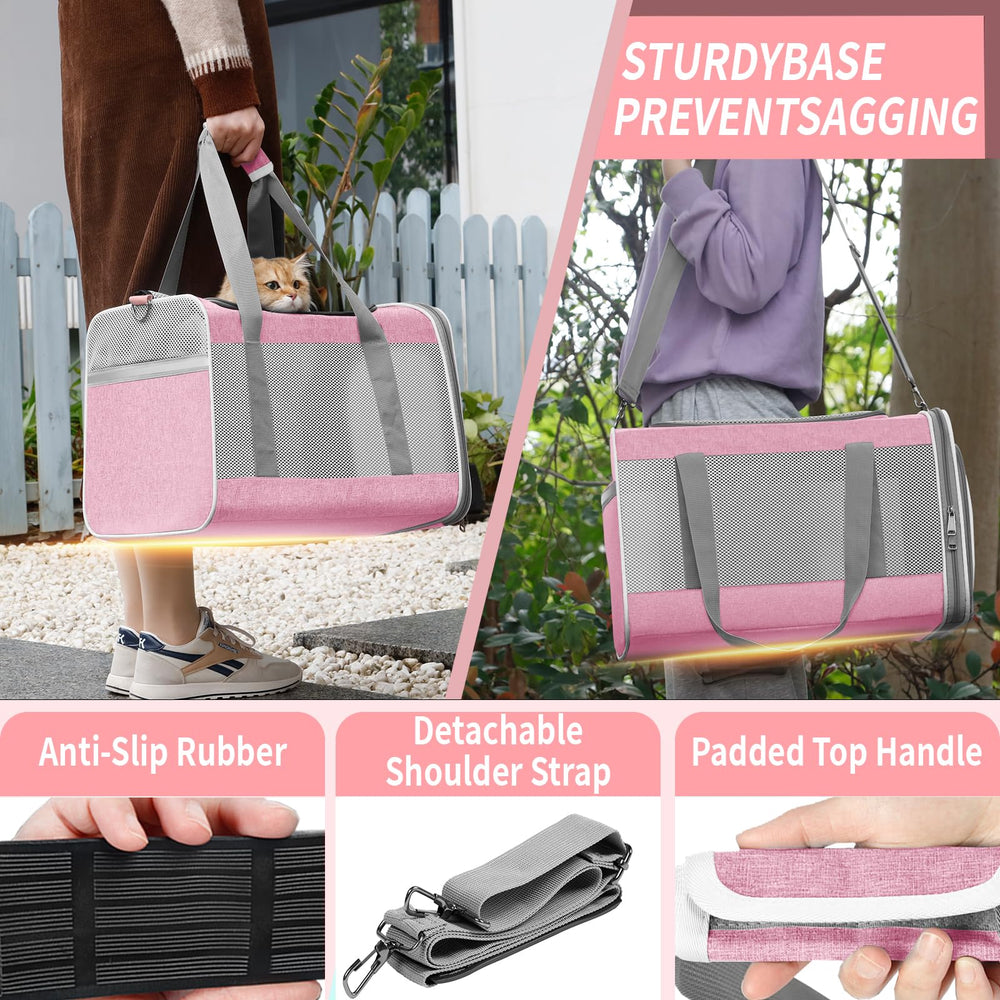 Gapzer cat carrier 5-sided mesh ventilation for airflow and visibility.