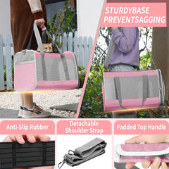 Gapzer cat carrier 5-sided mesh ventilation for airflow and visibility.