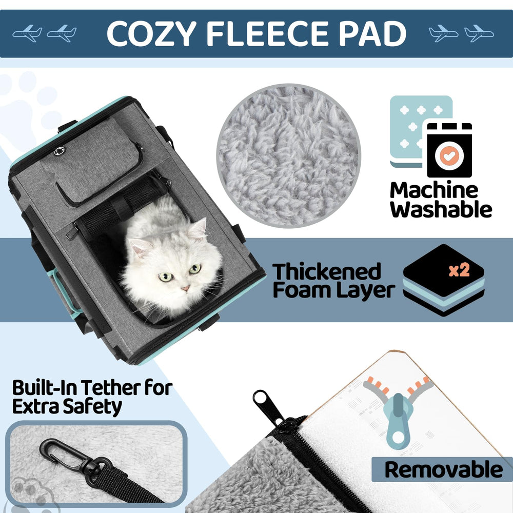 GAPZER cat carrier five-sides mesh ventilation keeps air circulating