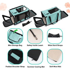 GAPZER dog carrier with private airflow panel for pet comfort during vet visits.