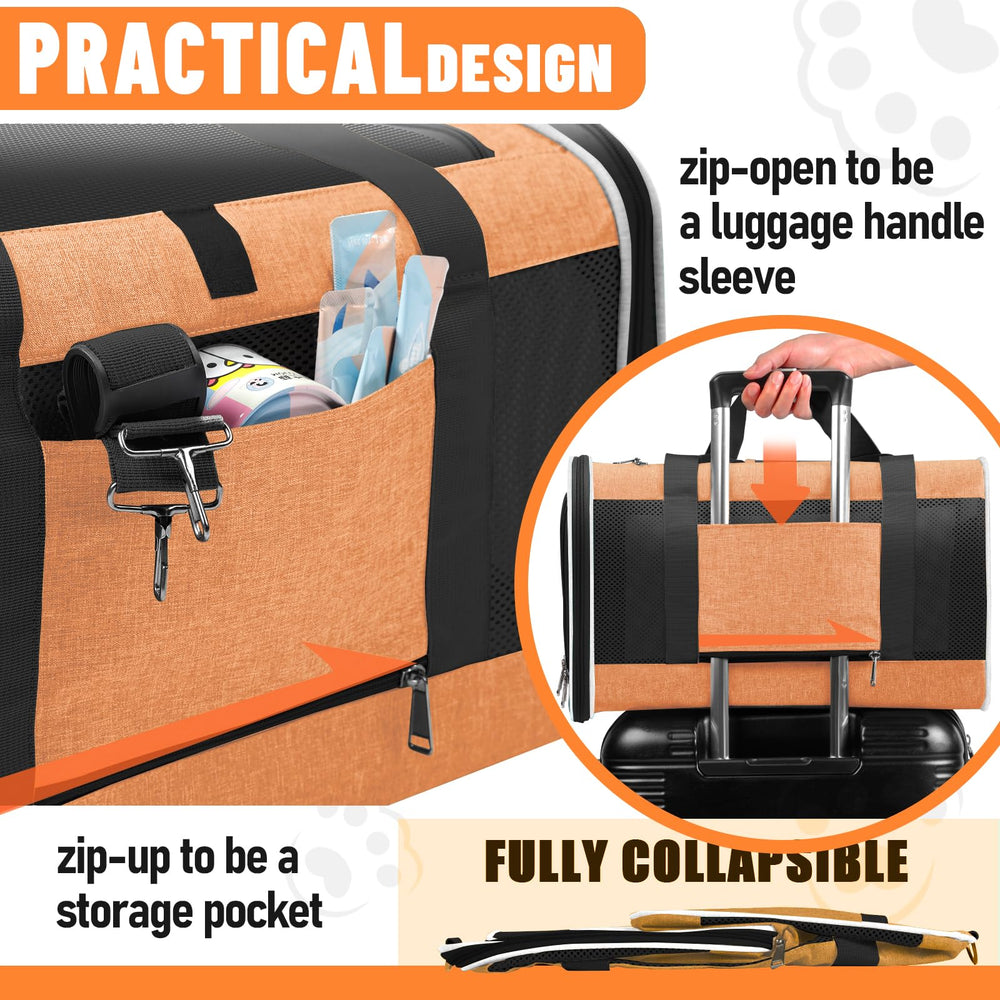 GAPZER Large Cat Carry Bag floor mat detail supports a firm base.