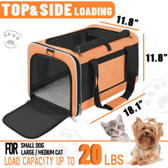 GAPZER Large Cat Carry Bag side ventilation promotes airflow during trips.