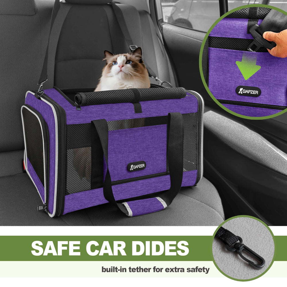 GAPZER Per Carrier spacious interior supports medium pets on trips