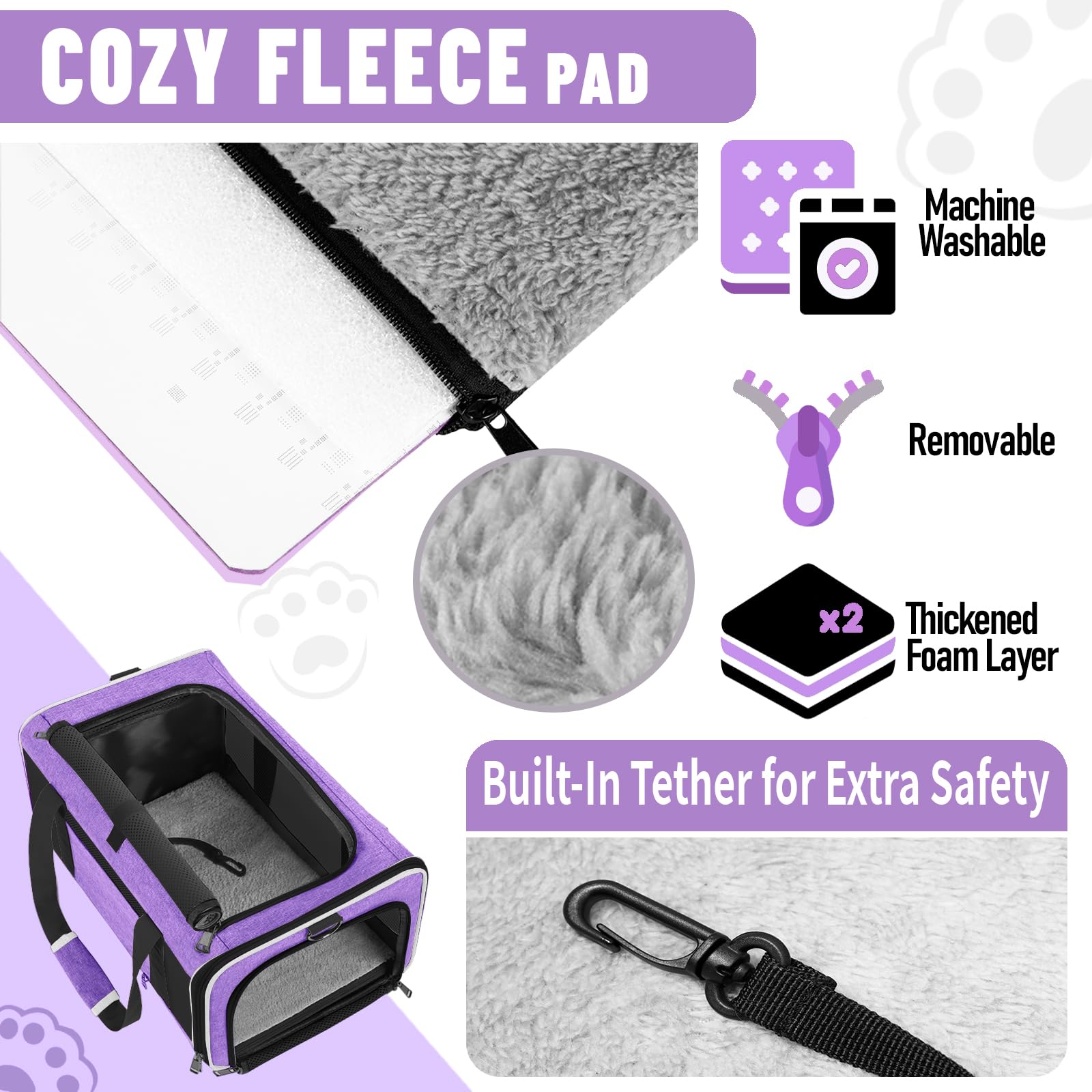 GAPZER five-sided mesh ventilation keeps pets cool and observable during trips