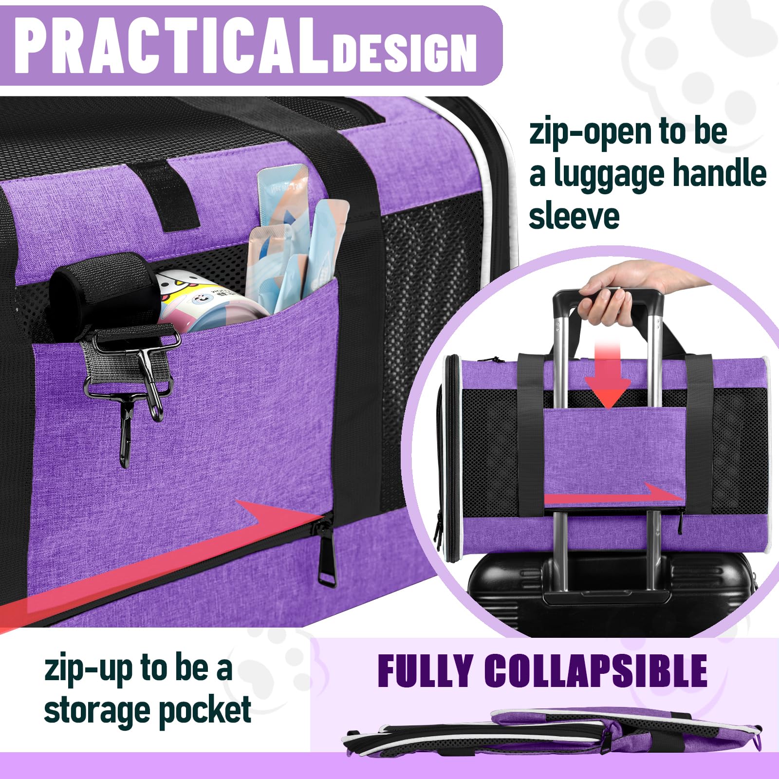 GAPZER 600D Oxford fabric construction ensures durable, long-lasting pet transport