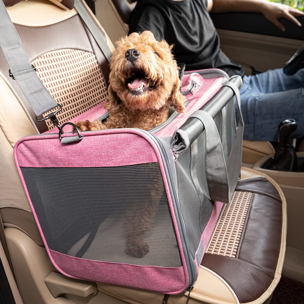 GAPZER carrier measures 18.1 by 11.8 by 11.8 inches for larger pets