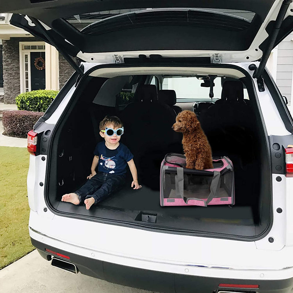 GAPZER pet carrier shoulder straps adjusted to reduce fatigue during transport