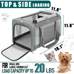 GAPZER pet carrier 600D Oxford fabric exterior for durable use on long trips.