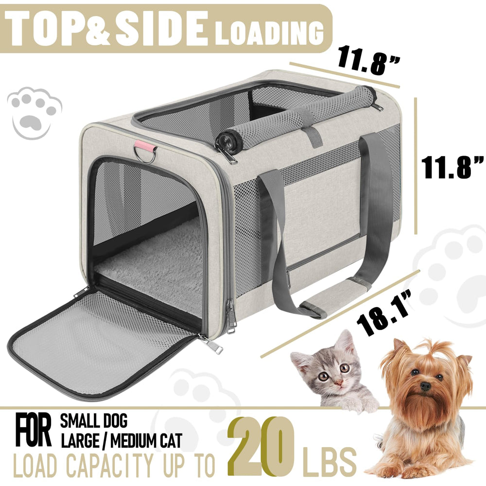 GAPZER pet carrier top-load entry shows convenient loading during car rides.