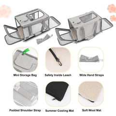 GAPZER carrier-washable-liner with removable faux lambskin for easy cleaning.