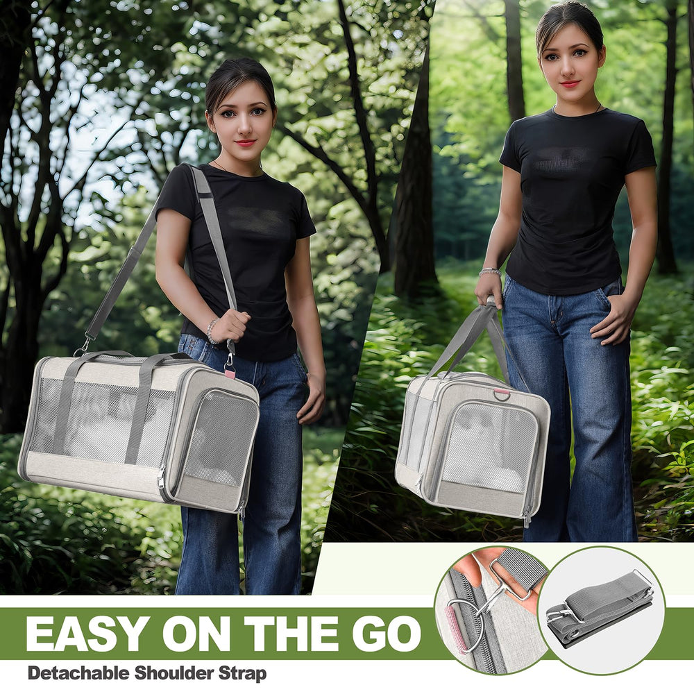 GAPZER adjustable shoulder strap enables hands-free vet visits