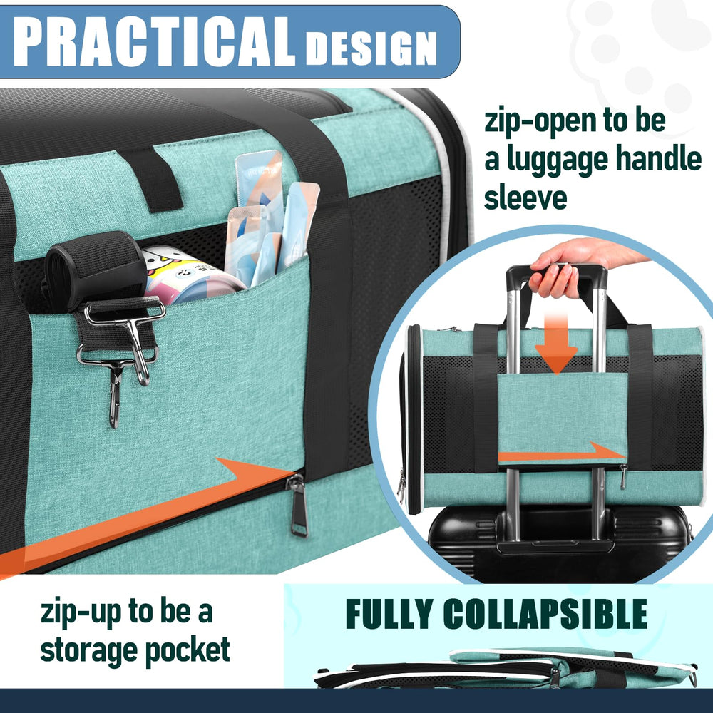 GAPZER soft cat carrier car-seat strap secured for safe travel