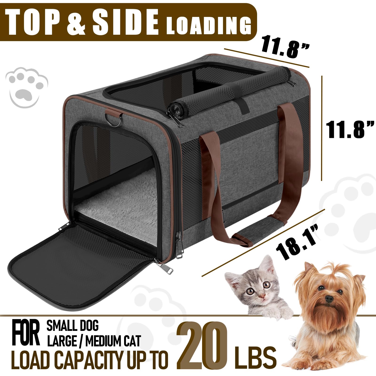 GAPZER soft carrier removable floor mat with washable cover for simple cleaning.