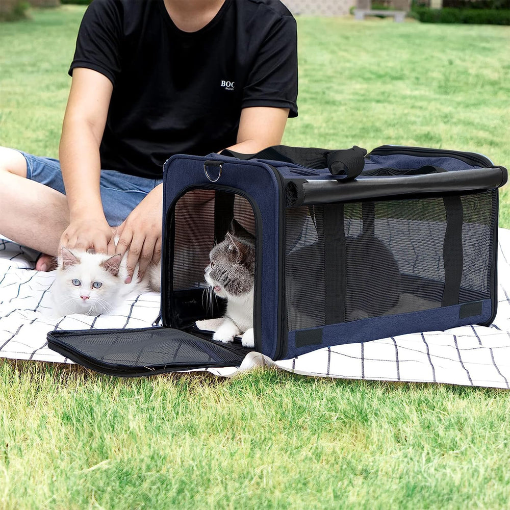 Gapzer soft-sided mesh dark blue offers stylish travel practicality
