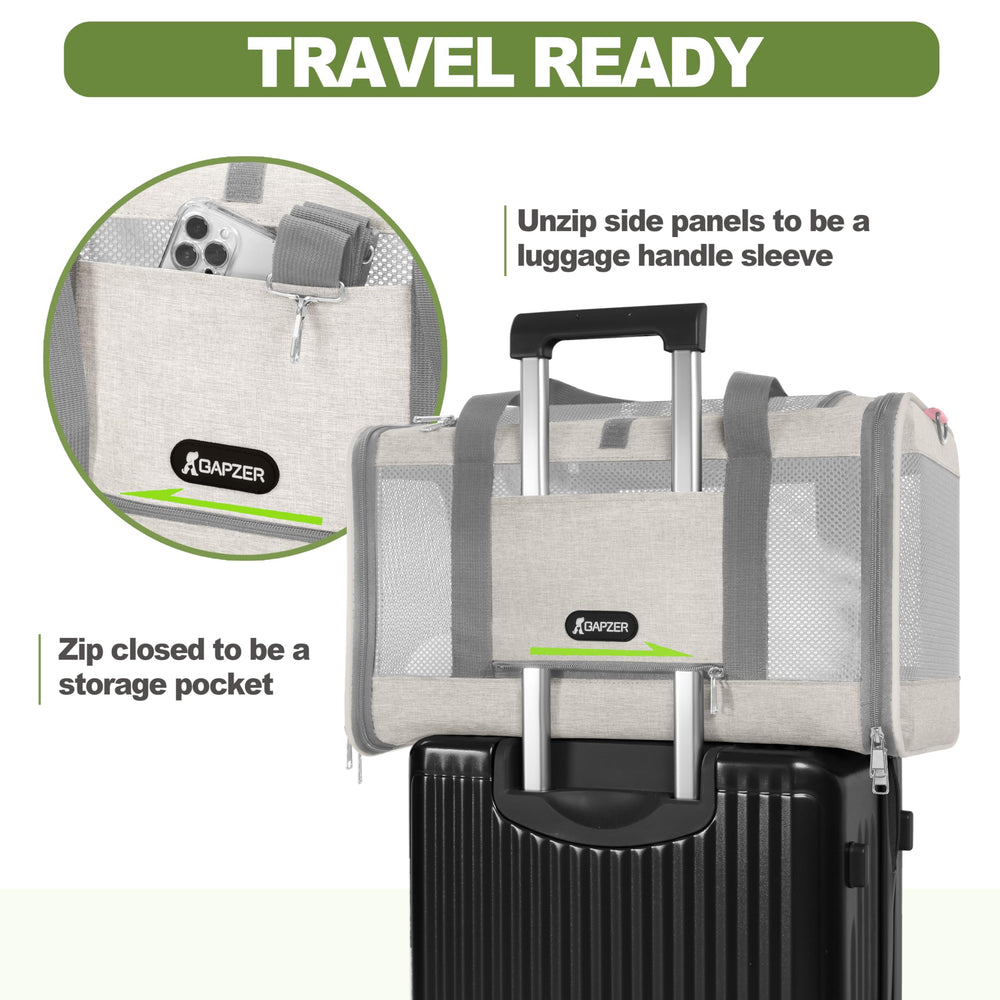 GAPZER top-opening and side-door design supports easy transfers at airports