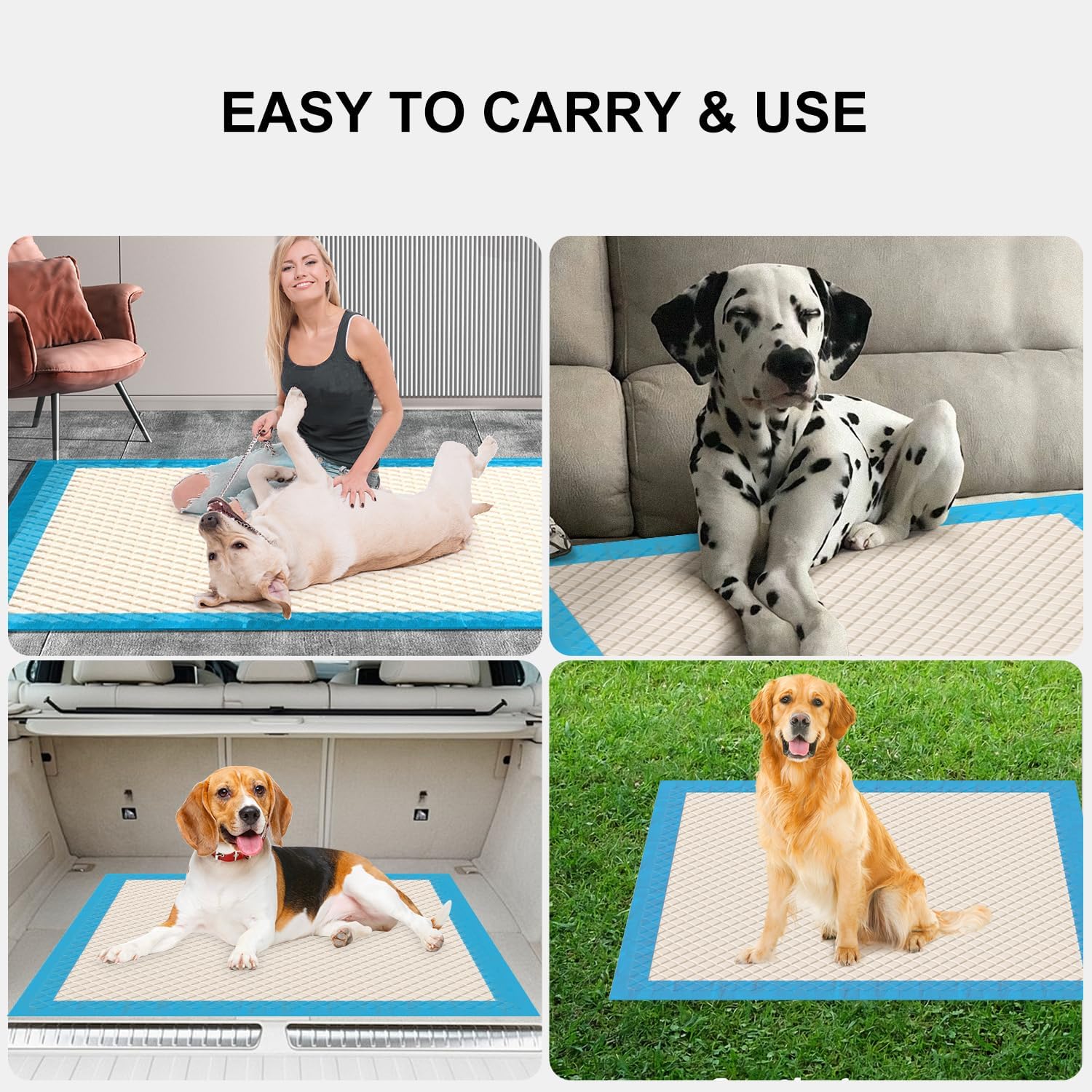Gardner Pet 28W x 34L XL pad is ideal for large breeds and travel.