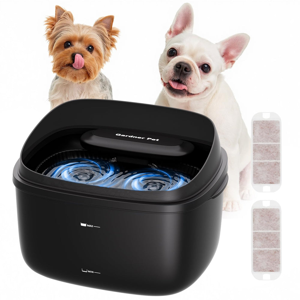Gardner Pet 1 Gallon Water Fountain front view, large capacity for pets.