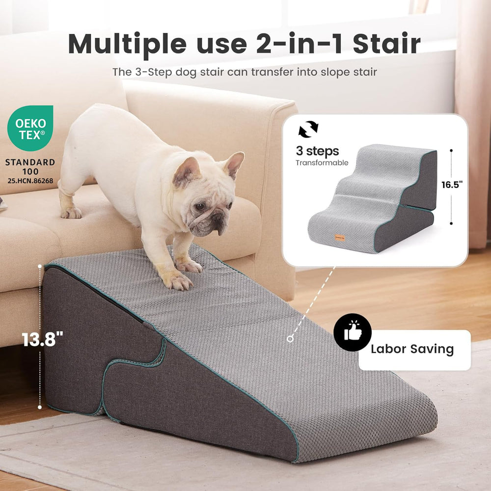 Gardner Pet 2-in-1 transformable steps offering versatile height for comfy dog access