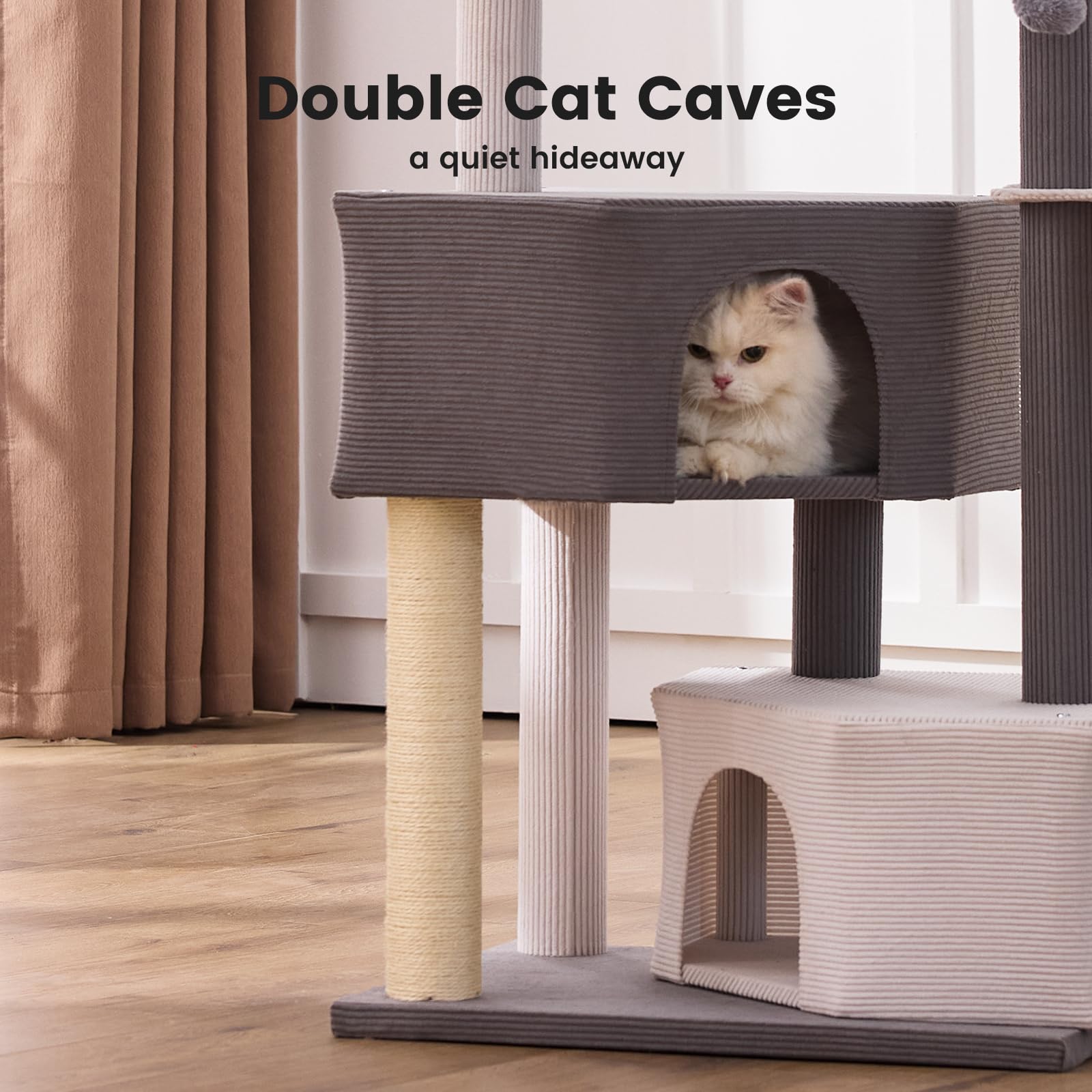 Gardner Pet large condos provide spacious lounging for medium to large cats