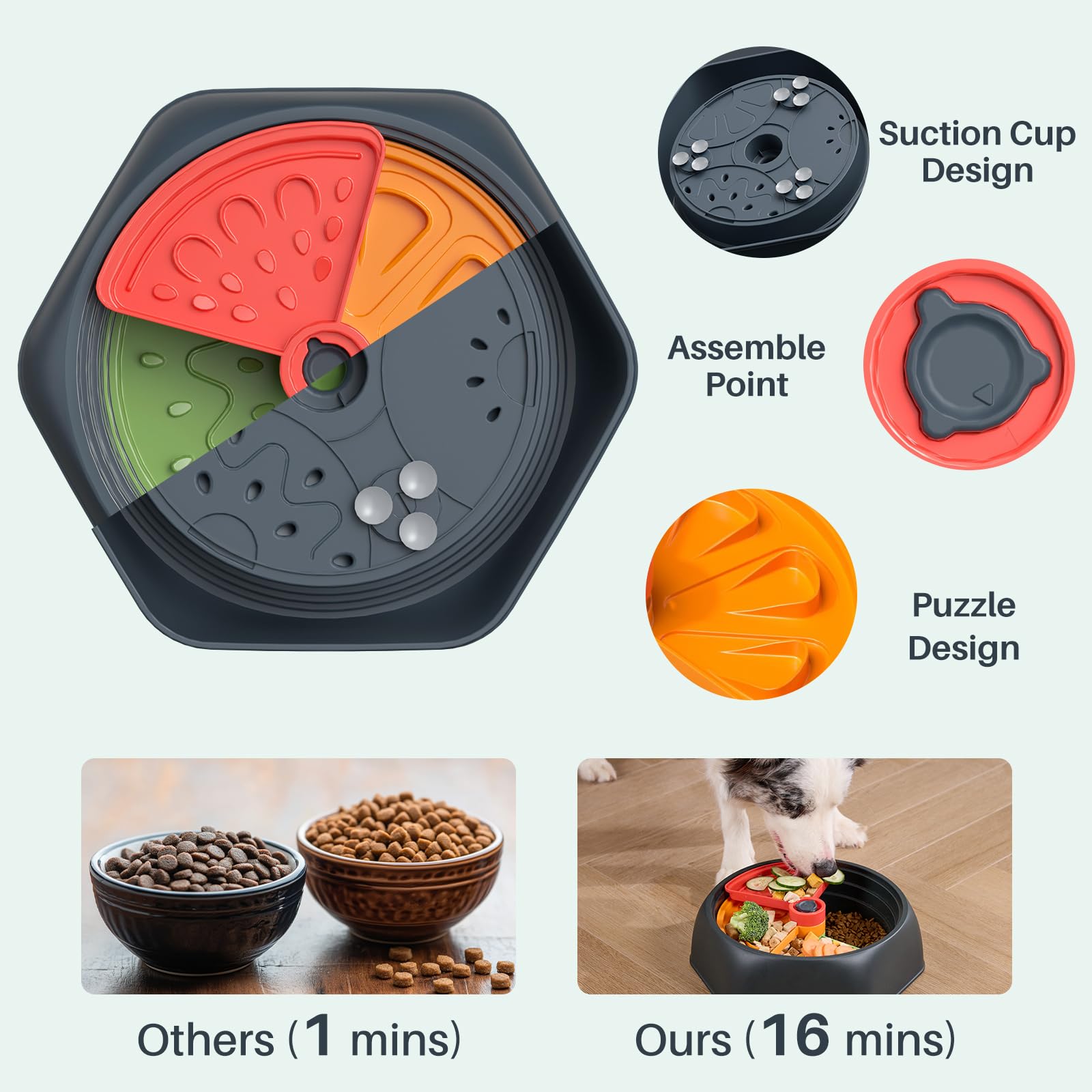 Gardner Pet BPA-free materials label on the slow feeder bowl