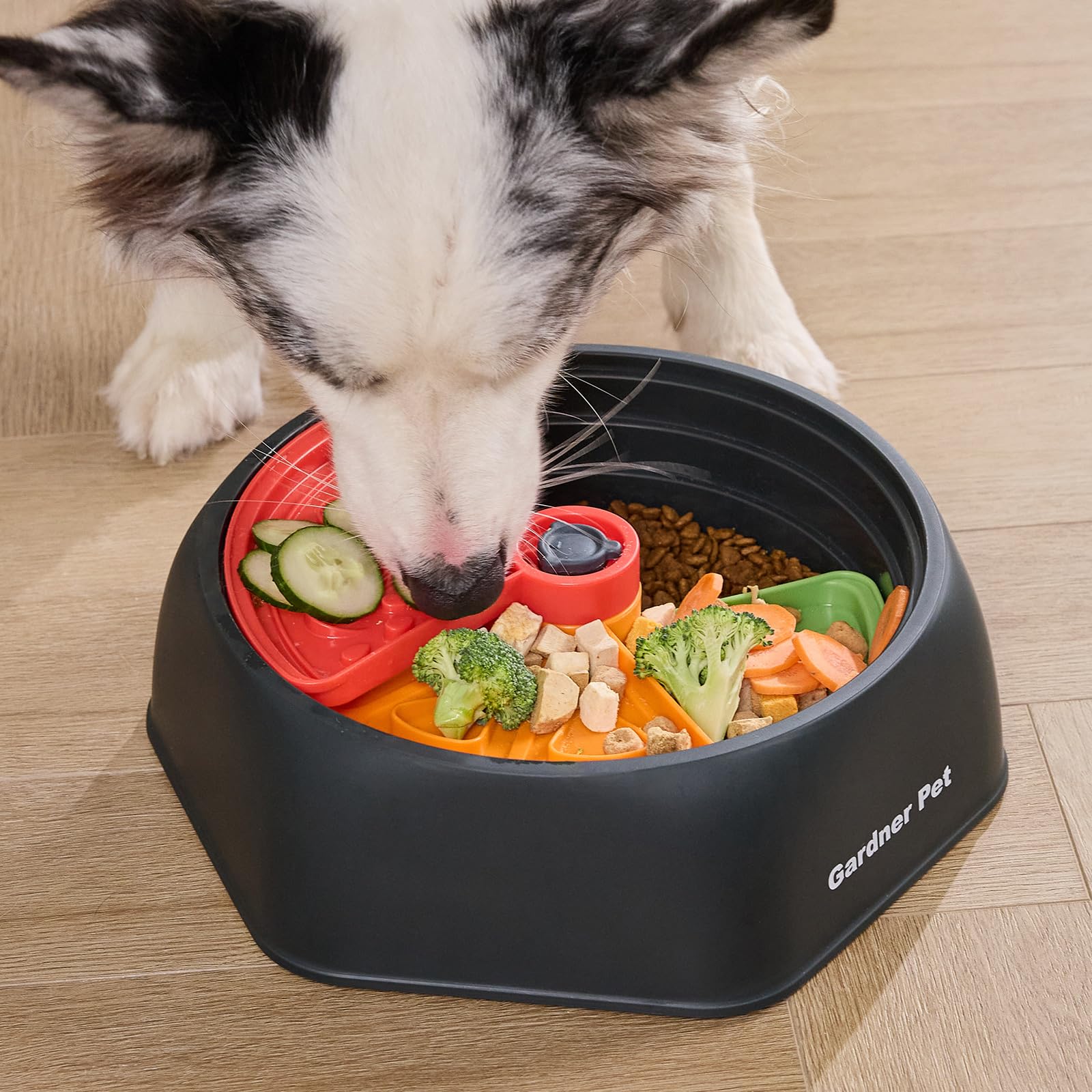 Gardner Pet suction base in action preventing slips during meals
