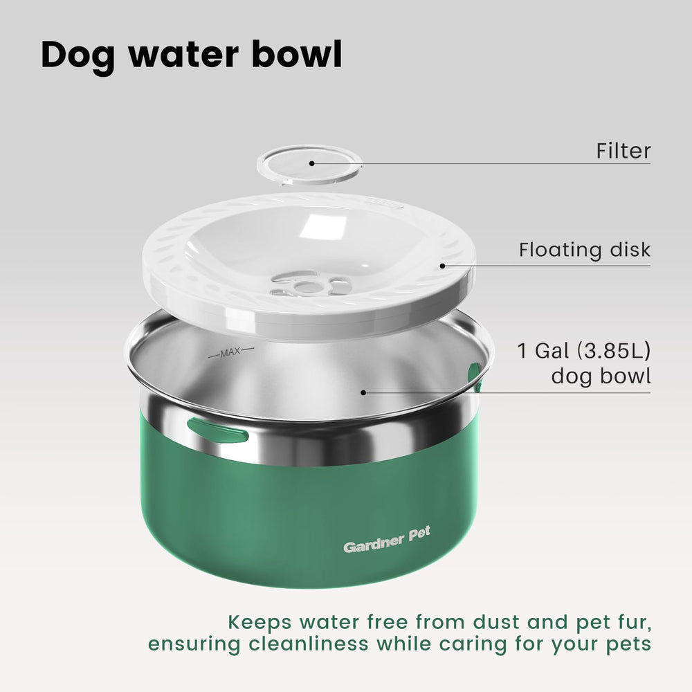 Gardner Pet anti-slip base keeps large bowls secure and stable