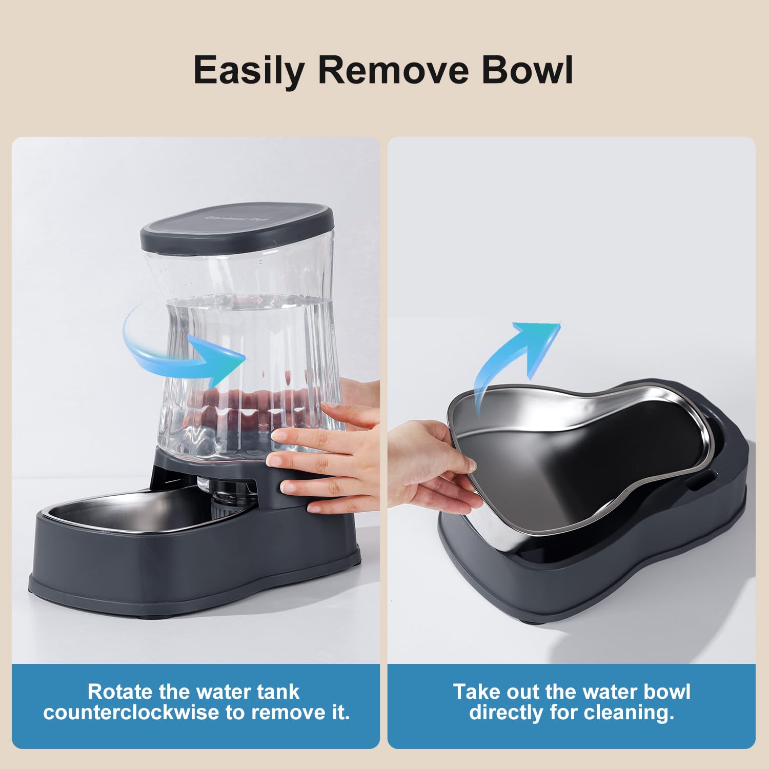 Gardner Pet dishwasher-safe stainless steel bowl simplifies maintenance
