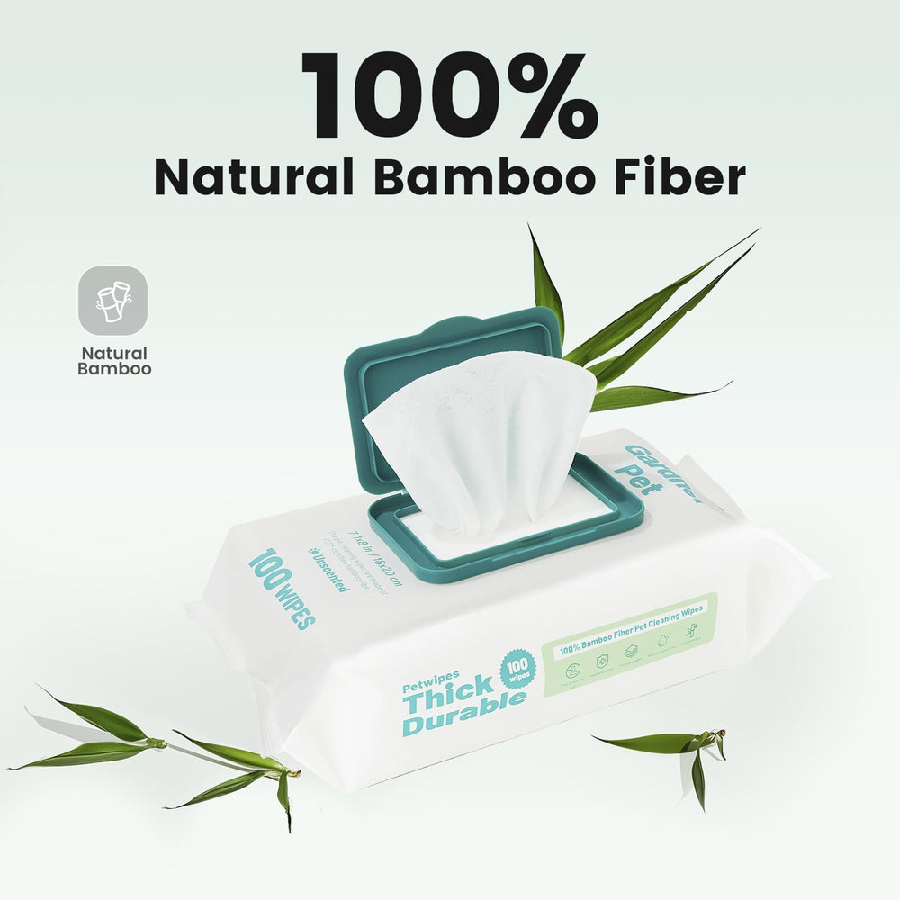 Gardner Pet Bamboo Wipes Closeup thick, moisture-rich formula for quick pet cleanups