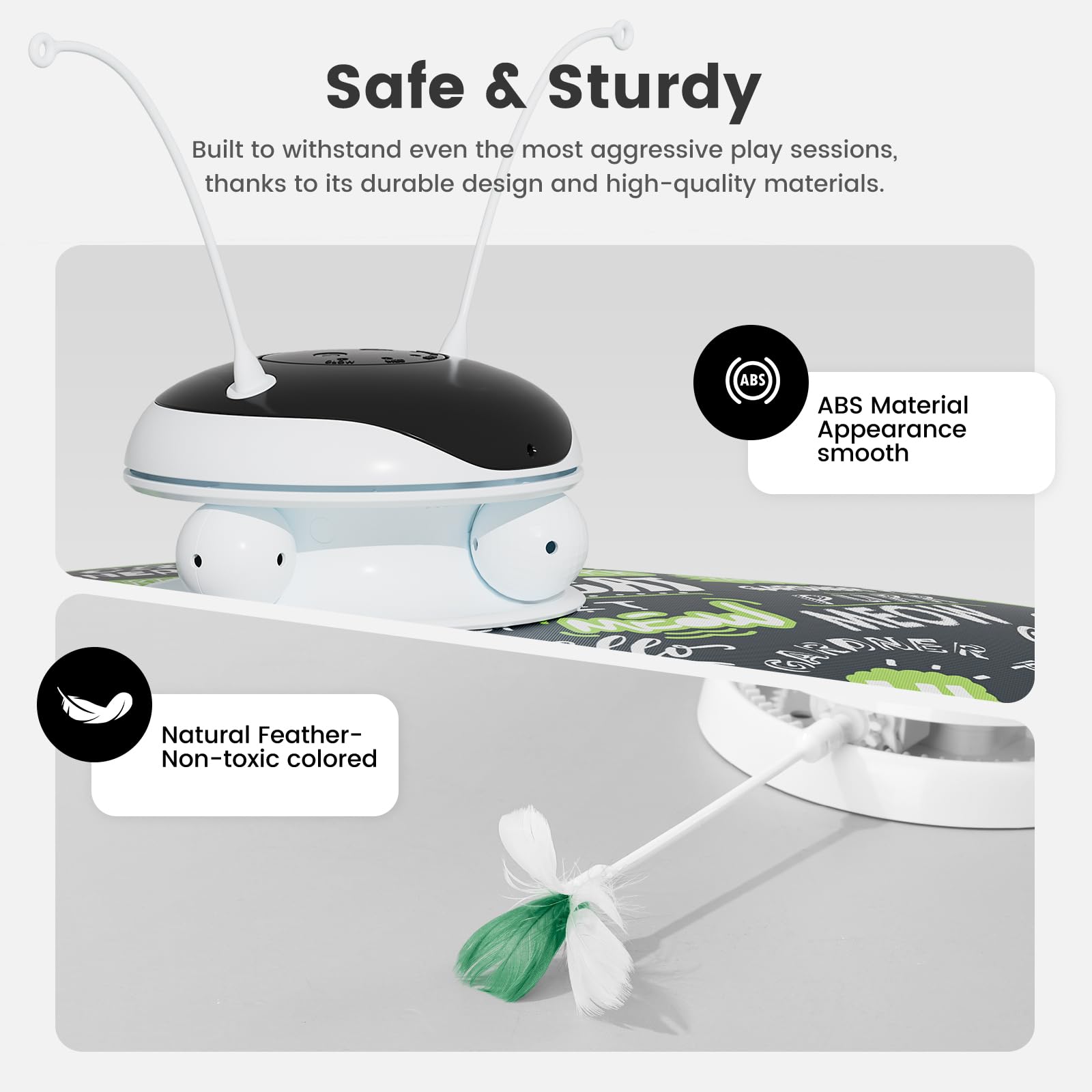Gardner Pet Cat Laser Toys chirping sounds add realistic ambience for engaged kittens.