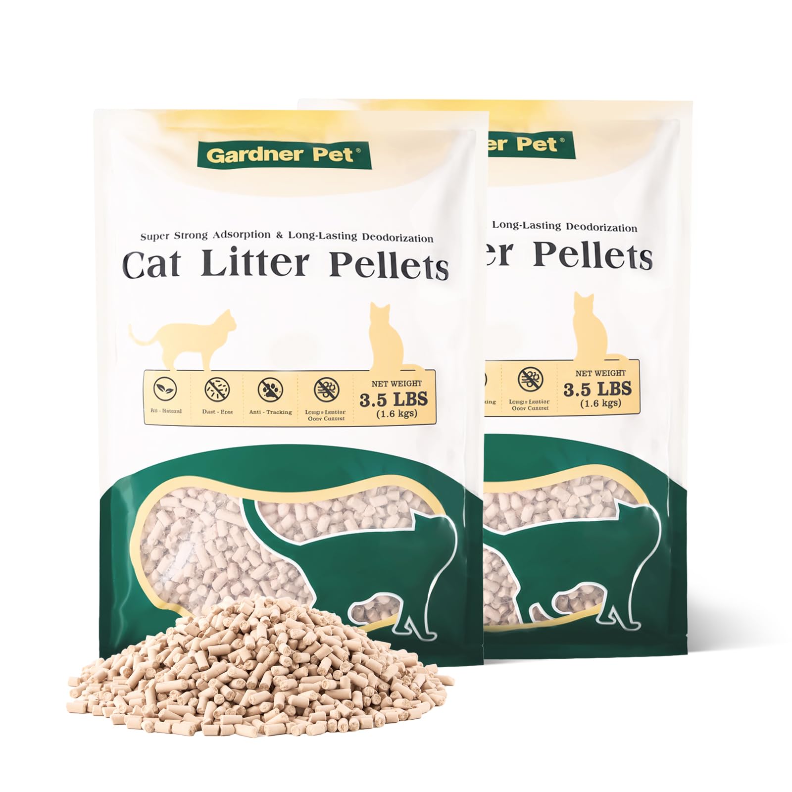 Gardner Pet cat litter pellets for double-layer boxes offer cleaner, odor-control performance.