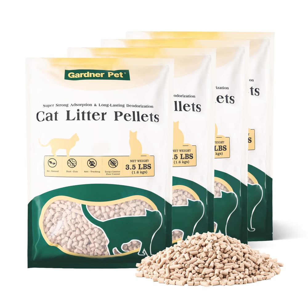 Gardner Pet cat litter pellets demonstrate odor-control action for a fresher, more pleasant litter area.