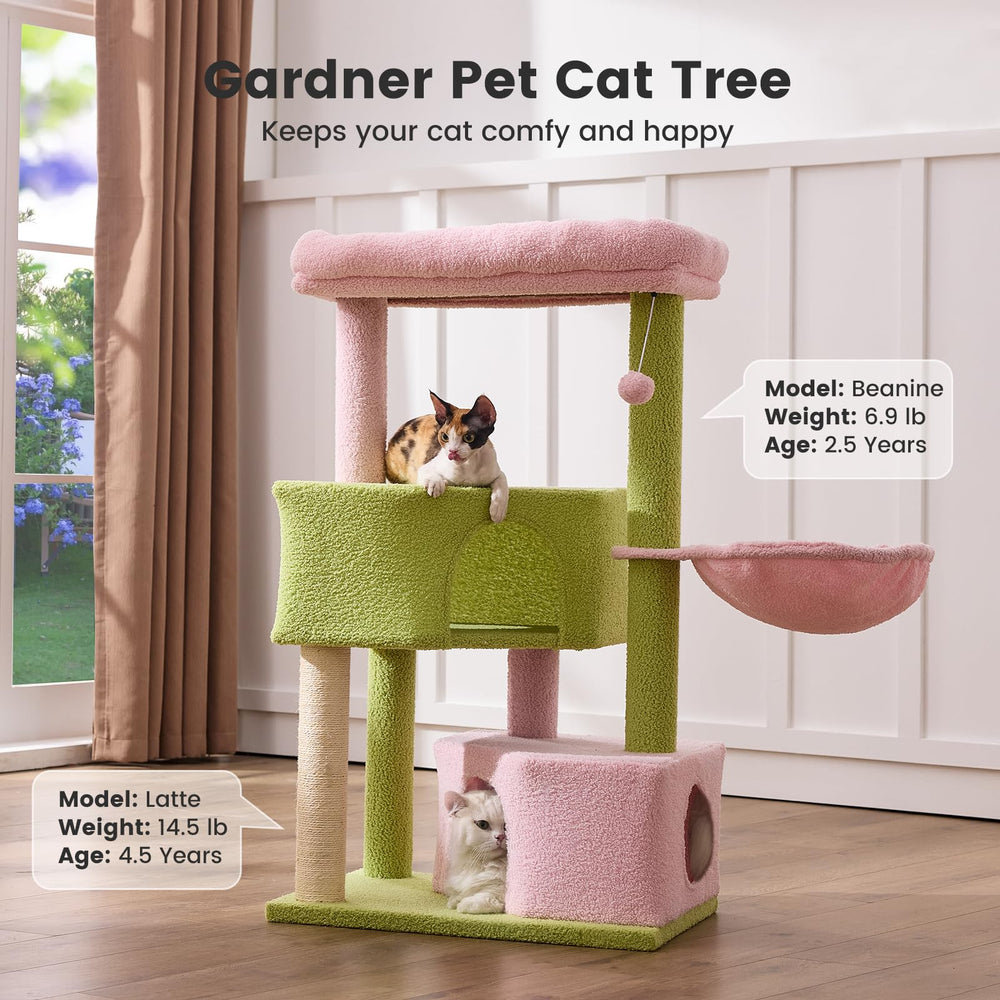 Gardner Pet washable top perches simplify cleaning after playful sessions.