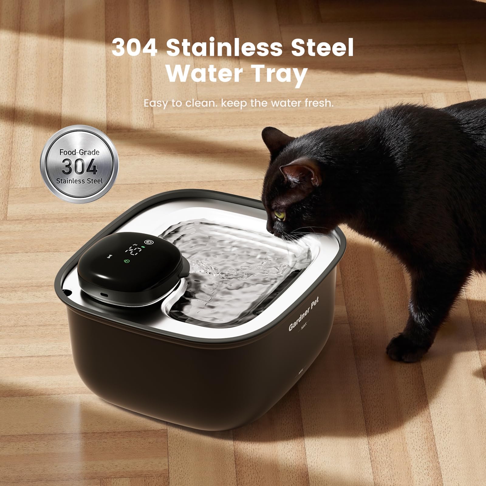 Gardner Pet circular-layered-filtration ensures cleaner-tasting water.