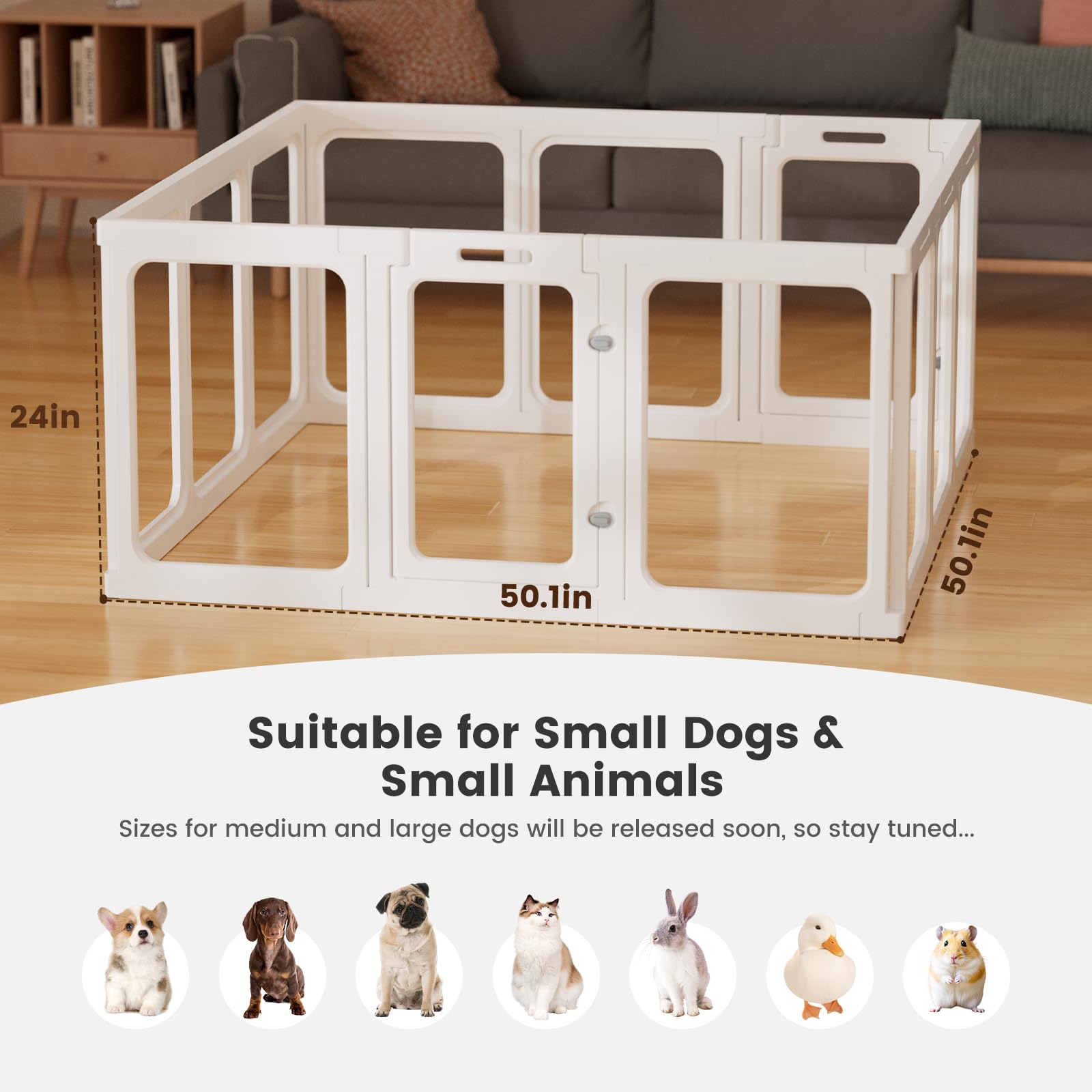 Gardner Pet panel closeup—transparent panels provide easy supervision and visibility