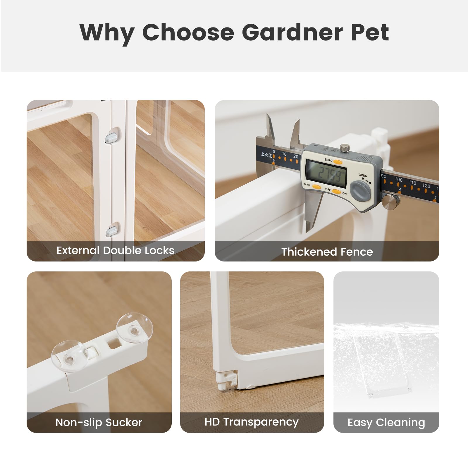 Gardner Pet bottom suction cups image—sturdy stability on tile or wood floors