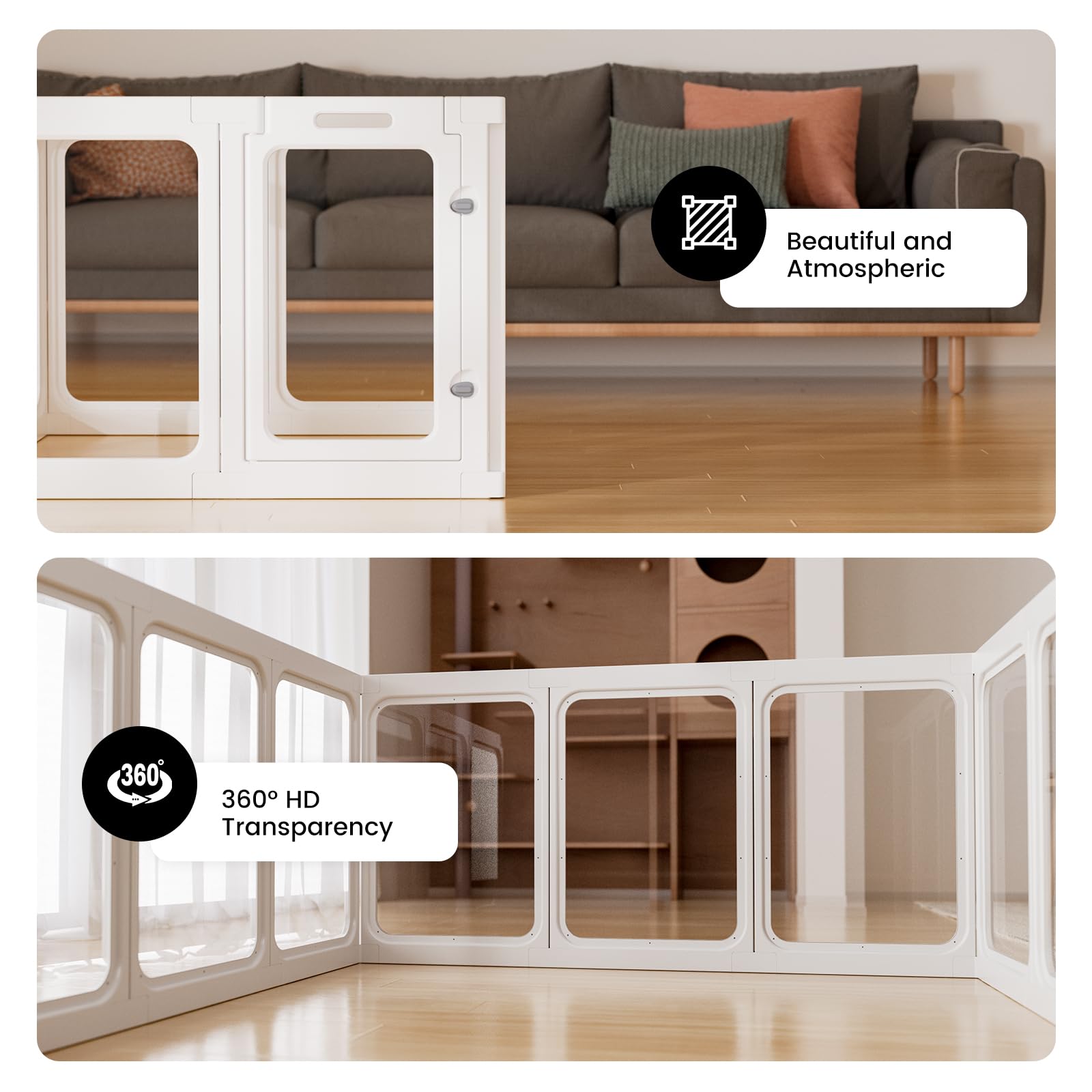 Gardner Pet easy-assembly image—quick setup without tools for flexible layouts