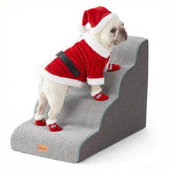 Gardner Pet curved 4-step dog stairs fit for a 19.7 inch bed, aiding gentle climbs.