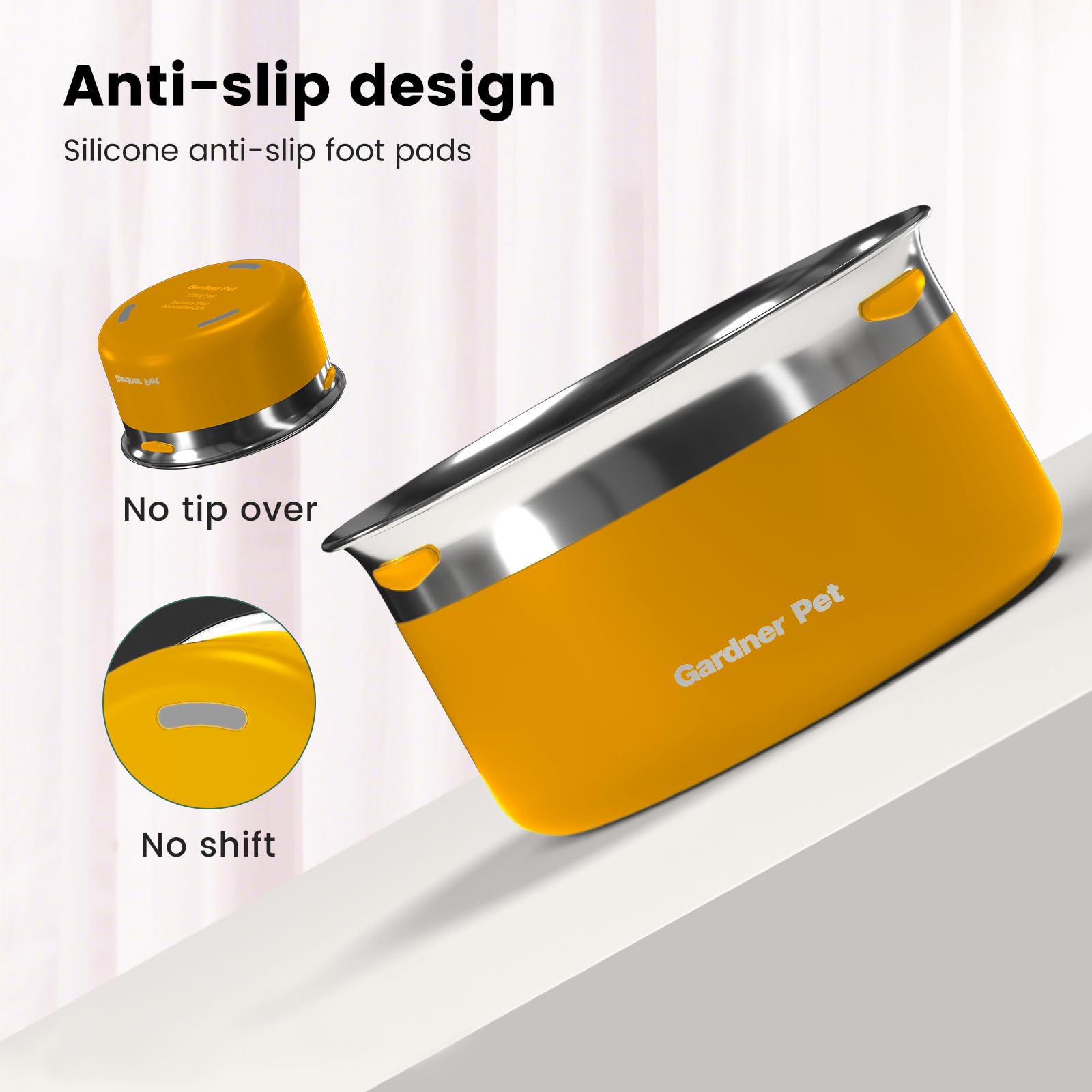Gardner Pet detachable design enables thorough cleaning after meals or trips.