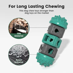Gardner Pet dental-protrusions emphasize tooth-cleaning during chew sessions