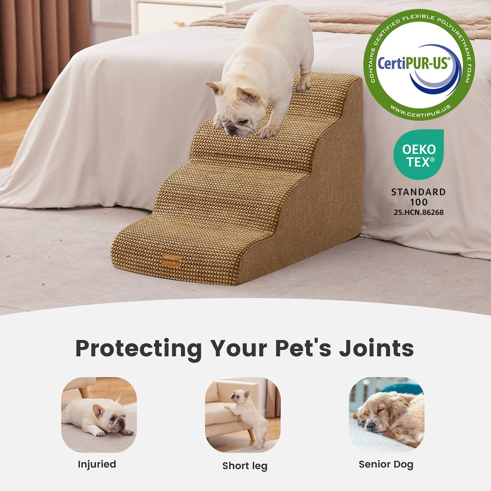 Gardner Pet dog stairs anti-slip base ensures secure climbing.