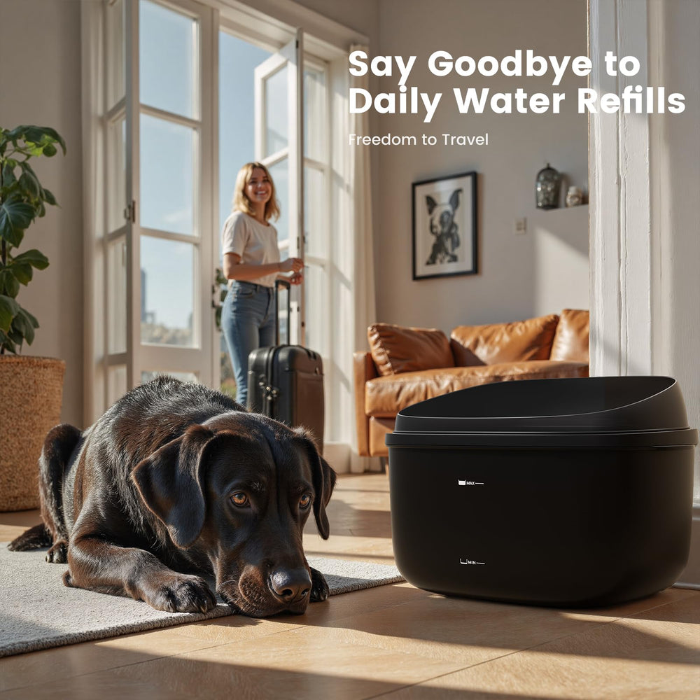 Gardner Pet fountain operates quietly, ideal for bedrooms and night use.