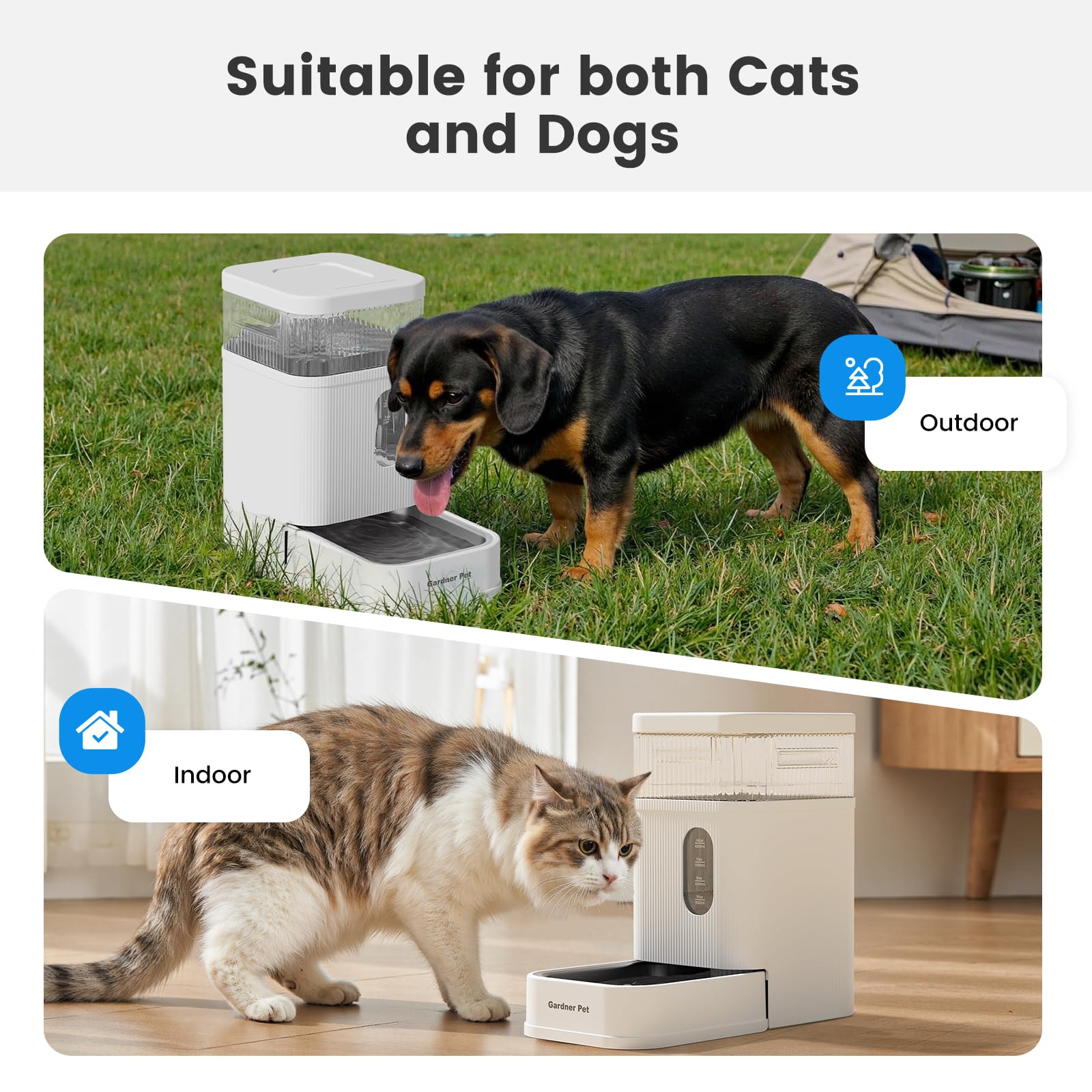 Gardner Pet easy-clean disassembly for thorough sanitizing