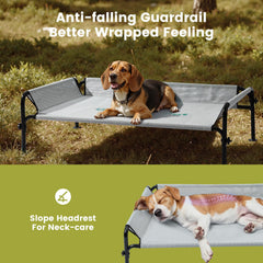 Gardner Pet elevated bed showing breathable mesh for airflow and comfort.